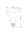 R80 LED växtbelysning 9W E27 - Fito, 230V