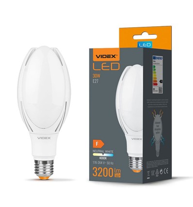 A96 LED-lampa 30W E27 - neutralvit, 230V, 3200lm, förbrukning 30W