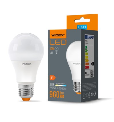 A60 LED-lampa 10W E27 - varmvit, 230V, 960lm