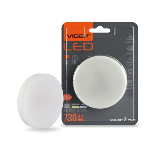 LED-lampa 8W GX53 - neutralvit, 230V, 730lm