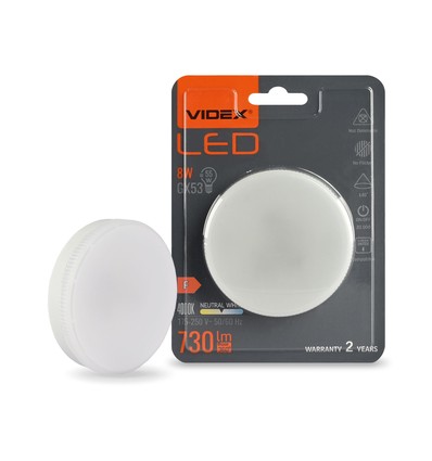 LED-lampa 8W GX53 - neutralvit, 230V, 730lm