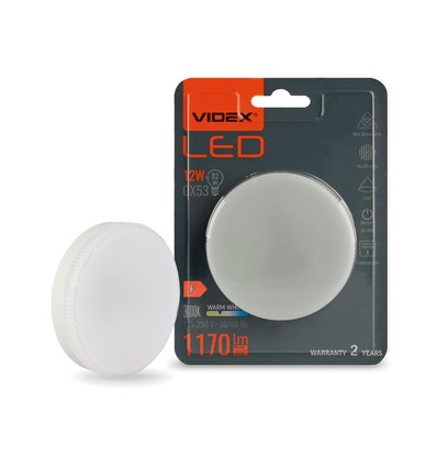 LED-lampa 12W GX53 - varmvit, 230V, 1170lm, 12W förbrukning