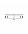 60 cm T8 LED-rör 10W - glas, kallvit, 230V, 1050lm, förbrukning 10W