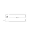 60 cm LED sammankopplingsbar linjär belysning 24W - 5000K, svart, 230V, ljusstyrka 2400, förbrukning 24