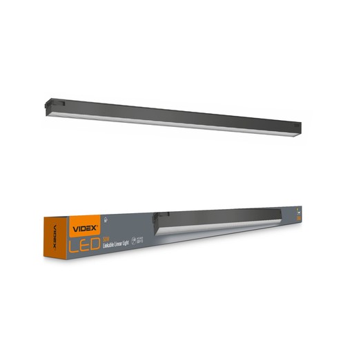120 cm kedjelampa linjeljus 50W - LED, 5000K, svart, 230V, 5000lm