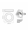 Lena vägglampa 15W - neutralvit, 230V, 1550lm