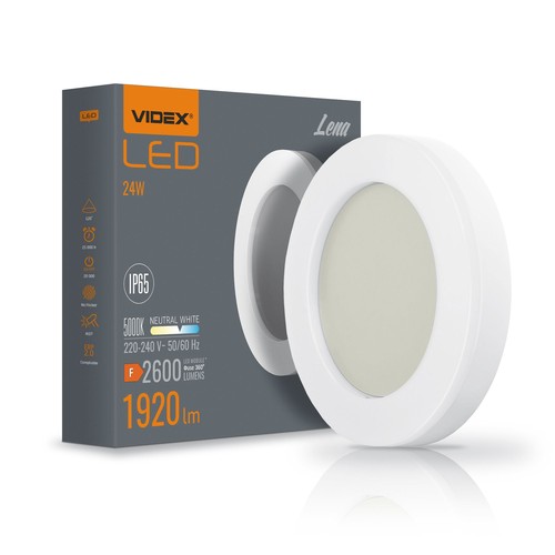 Lena vägglampa 24W - neutralvit, 230V, 2600lm