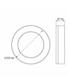 Lena vägglampa 24W - neutralvit, 230V, 2600lm