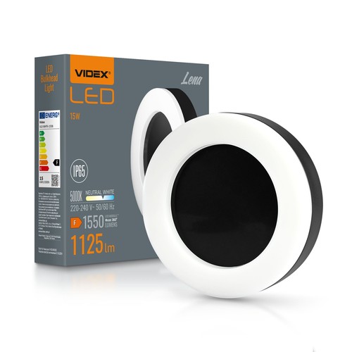 Lena vägglampa 15W - LED, svart, neutralvit, 230V, 1550lm