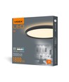Taklampa 18W - LED, rund, svart, neutralvit, spänning: 230V, ljusstyrka: 2000, förbrukning: 18