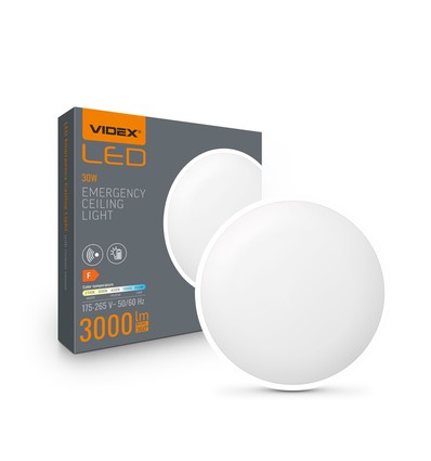 LED-nödbelysning - för tak med rörelsesensor, 230V, 3000 lm, max 30 W