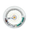 30W LED sensorlampa med nödbelysning - Justerbar watt/CCT, IP44, 3000lm, inbyggt batteri, vit kant