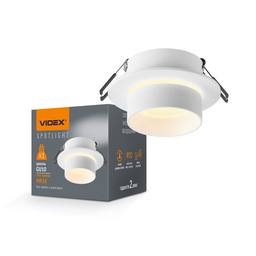 Inbyggnadsspotlightarmatur - spänning: 230V, förbrukning: max 30