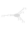 Takspotlampa GX53 - max 6x30W, 230V