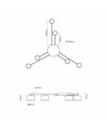 Takspotlampa GX53 - max 6x30W, 230V