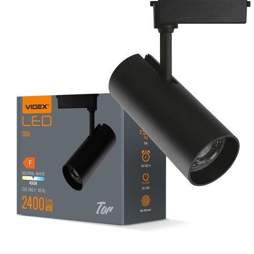Tor skenspot 30W - LED, svart, 230V, 2400lm