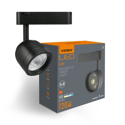 LED-ljus - för magnetiskt slankt skensystem, svart, ljusstyrka 720, förbrukning 8,5W