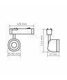 LED-ljus - för magnetiskt slankt skensystem, svart, ljusstyrka 720, förbrukning 8,5W