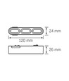 LED-ljus - Magnetiskt smalt skensystem, svart, ljusstyrka 420 lm, förbrukning 5,5W