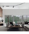 LED-ljus - magnetiskt slankt skensystem, svart, ljusstyrka 880lm, förbrukning 11W