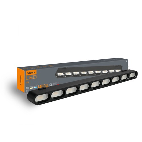 LED-ljus - för magnetiskt smalt skensystem, svart, ljusstyrka 1400, förbrukning 18