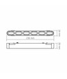LED-ljus - för magnetiskt smalt skensystem, svart, ljusstyrka 1400, förbrukning 18
