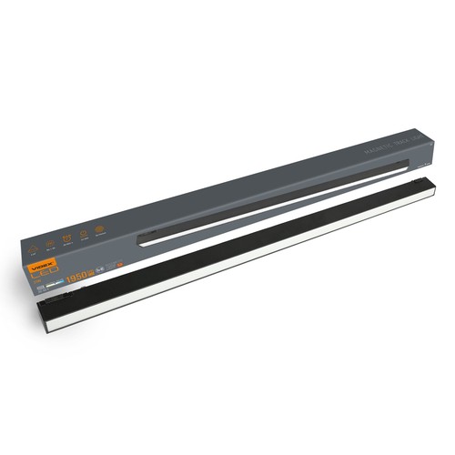 LED-ljus - för magnetiskt slankt skensystem, svart, ljusstyrka: 1950, förbrukning: 21