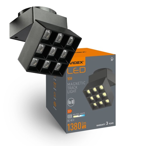 LED-ljus - för magnetiskt smalt skensystem, svart, ljusstyrka: 1380, förbrukning: 16