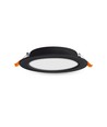 LED infälld spotlight 6W - Rund, svart, neutralvit, 230V, 620lm, förbrukning 6W
