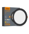 LED infälld spotlight 12W - rund, svart, neutralvit, 230V, 1350lm