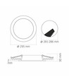 LED infälld spotlight 24W - rund, neutralvit, 230V, 2700lm