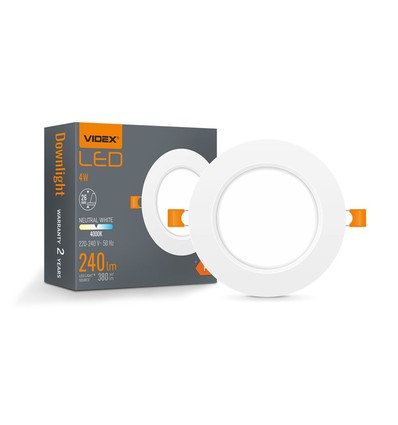 LED downlight 4W - Rund, neutralvit
