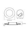 LED downlight 4W - Rund, neutralvit