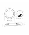 LED downlight 18W - rund, neutralvit, 230V, 2100lm