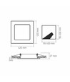 LED downlight 6W - Fyrkantig, neutralvit, 230V, 620lm