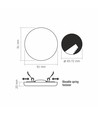 LED infälld spotlight 9W - rund, neutralvit, 230V, 950lm