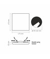 LED infälld spotlight 24W - utan ram, fyrkantig, neutralvit, 230V, 3200lm