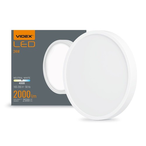 LED taklampa 24W - Rund, neutralvit