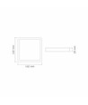 LED taklampa 12W - Fyrkantig, neutralvit, 230V, 1250lm