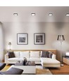 LED taklampa 18W - fyrkantig, svart, neutralvit, 230V, 1850lm