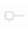 LED taklampa 18W - fyrkantig, svart, neutralvit, 230V, 1850lm