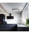 600x600 LED-panel - ytmontageram, svart
