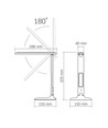 Rio bordslampa - LED, dimbar, vit, 230V, 490lm, 5W