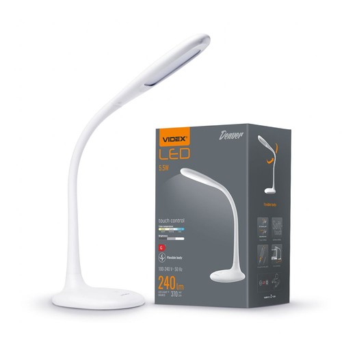 Denver bordslampa - LED, dimbar, vit, 230V, 370lm, 5,5W