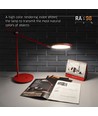 Tf15r bordslampa 20W - LED, dimbar, neutralvit, röd, 230V, ljusstyrka 1450, förbrukning 20