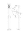 Tokyo golvlampa - LED, dimbar, svart, 230V, 1280lm, 12W