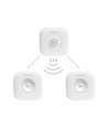 2 st. uppladdningsbara LED nattlampor med sensor, 0,5W - PIR rörelsesensor, 3 ljusfärger, USB-C, magnetisk montering, inomhus