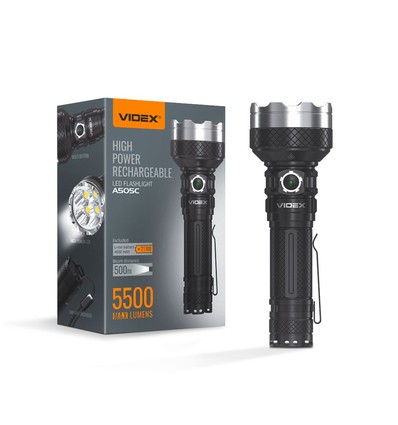 LED bärbar ficklampa - 5000K, ljusstyrka: 5500, förbrukning: 20