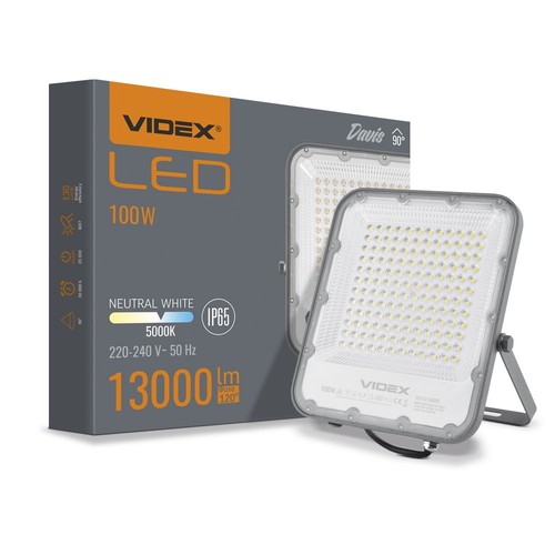 Davis Flood 100W - LED-spotljus, neutralvitt, 230V, ljusstyrka 13000, förbrukning 100