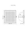 Gelio projektor 100W - LED, solcell, flood, neutralvit, ljusstyrka: 2800